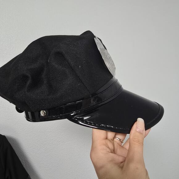 Spirit Adult Dirty Cop Costume Dress w Belt Hat Badge Size XL Stretchy - Picture 8 of 9